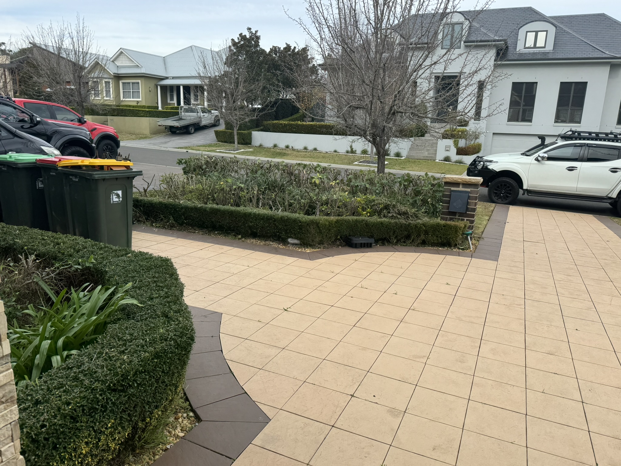 Shaped hedge and lawn edge